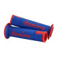 GRIP - DOMINO ORIGINAL- ON ROAD A450 BLUE/RED OPEN END (PAIR). 8033900016293