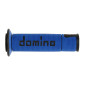 REVETEMENT POIGNEE DOMINO MOTO ON ROAD A450 BLEU/NOIR OPEN END 120-125mm (PAIRE) 8033900016484