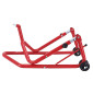 LEVE/BEQUILLE STAND MOTO P2R AVANT FIXATION SOUS TE DE FOURCHE ACIER ROUGE (HAUTEUR REGLABLE 67 à 88 cm) 3700948289266