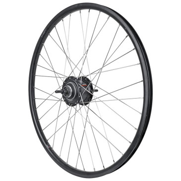 ROUE CITY DISQUE ARRIERE 26" MOYEU NEXUS 7 CENTER LOCK NOIR JANTE 19C 36 RAYONS 3700948307960