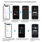 SAC A DOS CONNECTE LED NOIR (CONNEXION VIA SMARTPHONE/APPLICATION (HOMOLOGUE CE) 3700948307151