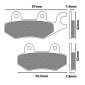 PLAQUETTE DE FREIN NEWFREN POUR KAWASAKI Z125 2019> AV/AR, 650 KLR 2008>2018 AR / HONDA 125 CB F 2015> AV / SUZUKI 125 UH BURGMAN 2015> AV / SILENCE S01, S02 AR (FD0163BE) (ELITE ORGANIQUE) 8025832413851