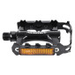 FLAT PEDAL FOR MTB - -ALUMINIUM- NEWTON -BLACK - -ALUMINIUM BODY - 9/16" ON BEARINGS (PAIR) 3700948072233