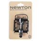 FLAT PEDAL FOR MTB - -ALUMINIUM- NEWTON -BLACK - -ALUMINIUM BODY - 9/16" ON BEARINGS (PAIR) 3700948072233