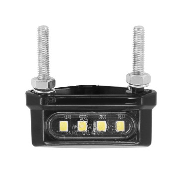 ECLAIRAGE DE PLAQUE IMMATRICULATION REPLAY UNIVERSEL 4 LEDS SMD TRANSPARENT/NOIR (L 42mm / H 15mm / L 20mm) (HOMOLOGUE CE) 3700948082812