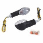 CLIGNOTANT UNIVERSEL REPLAY MINI OVALE A AMPOULE BA9S TRANSPARENT/NOIR (L 75mm / H 28mm / L 38mm) (PAIRE) ** 3700948114469