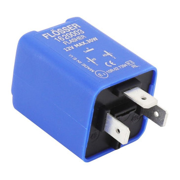 FLASHER UNIT - 12V 30W 3 PLUGS UNIVERSAL FOR LED FLASHERS -FLOSSER ORIGINAL- 4018354008098