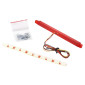 TAIL LIGHT UNIVERSAL REPLAY -WITH LEDS- BAR SHAPED - -RED- (24 LEDS -RED) -CEE APPROVED- 3700948035146