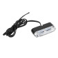 ECLAIRAGE DE PLAQUE IMMATRICULATION REPLAY MINI 3 LEDS TRANSPARENT/NOIR AVEC EQUERRE DE FIXATION (L 40mm / H 10mm / L 18mm) (HOMOLOGUE CE) 3700948033838