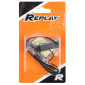 ECLAIRAGE DE PLAQUE IMMATRICULATION REPLAY MINI 3 LEDS TRANSPARENT/NOIR AVEC EQUERRE DE FIXATION (L 40mm / H 10mm / L 18mm) (HOMOLOGUE CE) 3700948033838