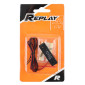 LICENSE PLATE LIGHT REPLAY WITH LEDS (MINI BLACK) (3 CLEAR LEDS) -CEE APPROVED- 3700948033821