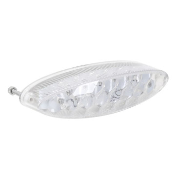 TAIL LIGHT UNIVERSAL REPLAY -WITH LEDS- SPACE TRANSPARENT 19 LEDS RED (2 FUNCTIONS : STOP LAMP + PARKING LIGHT) (107x29mm) (APPROVED) 3700948035221