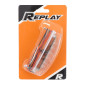 TAIL LIGHT UNIVERSAL REPLAY -WITH LEDS- SPACE TRANSPARENT 19 LEDS RED (2 FUNCTIONS : STOP LAMP + PARKING LIGHT) (107x29mm) (APPROVED) 3700948035221