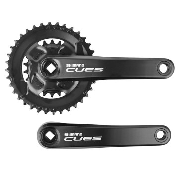 PEDALIER VTT SHIMANO 9/10/11V. CUES U4000 175mm 36-22 DTS (AXE CARRE BOITIER 123mm) (MONTAGE ATELIER) 3667385001977