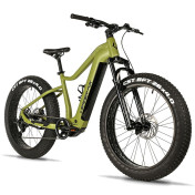VELO ELECTRIQUE/VAE VTT FAT BIKE 26 LEADER FOX BRAGA VERT OLIVE 9V MOTEUR CENTRAL BAFANG M510 36V 95Nm BATTERIE 23,2Ah (20'' - H50,8cm - TAILLE L - POUR ADULTE DE 178cm à 185cm) 8592826042989