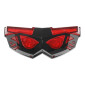 TAIL LIGHT UNIVERSAL REPLAY -WITH LEDS- MASK -RED-/DARK - 3 FUNCTIONS ( PARKING LIGHT+STOP LAMP+LICENSE PLATE LIGHT) -CEE APPROVED- 3700948035207