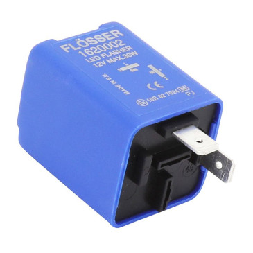 FLASHER UNIT UNIVERSAL 12V 0,1 A 25 AMPS- 2 PLUGS FOR BULB+LEDS FLASHERS -FLOSSER ORIGINE- 4018354008081