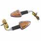 CLIGNOTANT UNIVERSEL REPLAY MINI TRIANGLE A AMPOULE BA9S TRANSPARENT/NOIR (L 82mm / H 37mm / L 28mm) (PAIRE) ** 3700948032725