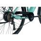 VELO ELECTRIQUE/VAE VTC 29 LEADER FOX SANDY FEMME VERT D'EAU BRILLANT 9V MOTEUR ROUE AR BAFANG 36V 45Nm BATTERIE 20Ah (20'' - H50,8cm - TAILLE L - POUR ADULTE DE 178cm à 185cm) 8592826043764