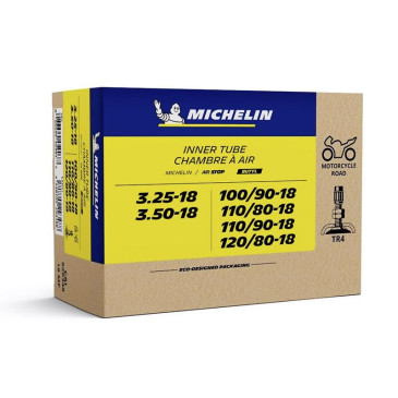 INNER TUBE 18'' 3.25-18 , 3.50-18 , 100/90-18 , 110/80-18 , 110/90-18 , 120/80-18 MICHELIN 18MF VALVE TR4 3528709293488