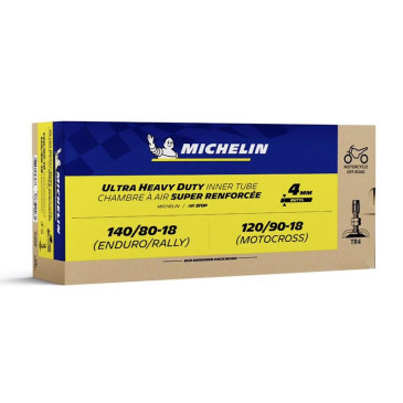 INNER TUBE 18'' 140/80-18 MICHELIN 18UHD LARGE - VALVE TR4 3528706009679