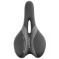 SADDLE- DDK FOR URBAN BIKE GO FREE "FOR MEN" BLACK /SILVER PATTERN 276x155mm -STEEL RAIL - BLACK - ERGO HOLE. 3700948075579