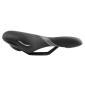 SADDLE- DDK FOR URBAN BIKE GO FREE "FOR MEN" BLACK /SILVER PATTERN 276x155mm -STEEL RAIL - BLACK - ERGO HOLE. 3700948075579