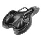 SADDLE- DDK FOR URBAN BIKE GO FREE "FOR MEN" BLACK /SILVER PATTERN 276x155mm -STEEL RAIL - BLACK - ERGO HOLE. 3700948075579
