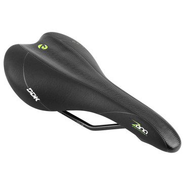 SADDLE- NEWTON FOR ROAD BIKE/MTB ZENA - BLACK/GREEN 272x140mm -STEEL RAIL - BLACK 3700948117217