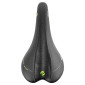 SADDLE- NEWTON FOR ROAD BIKE/MTB ZENA - BLACK/GREEN 272x140mm -STEEL RAIL - BLACK 3700948117217