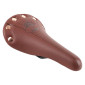 SADDLE- NEWTON FOR ROAD BIKE VINTAGE - LIGHT BROWN WITH RIVETS - 278x155mm -STEEL RAIL- 3700948075661