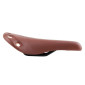SADDLE- NEWTON FOR ROAD BIKE VINTAGE - LIGHT BROWN WITH RIVETS - 278x155mm -STEEL RAIL- 3700948075661