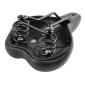 SADDLE- NEWTON FOR URBAN BIKE GRAY LINE "FOR LADY" GEL+SPRINGS - BLACK 265x184mm -STEEL RAIL - BLACK 3700948117156
