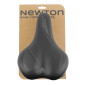 SADDLE- NEWTON FOR URBAN BIKE GRAY LINE "FOR LADY" GEL+SPRINGS - BLACK 265x184mm -STEEL RAIL - BLACK 3700948117156
