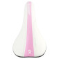 SADDLE- DDK FOR CHILDREN MISSION WHITE / PINK/SILVER PATTERN 240x160mm -STEEL RAIL - BLACK 3700948075623
