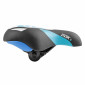 SADDLE- DDK FOR CHILDREN XRS BLACK / BLUE-WHITE PATTERN 203x145mm -STEEL RAIL - BLACK 3700948075562