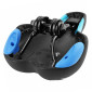 SADDLE- DDK FOR CHILDREN XRS BLACK / BLUE-WHITE PATTERN 203x145mm -STEEL RAIL - BLACK 3700948075562