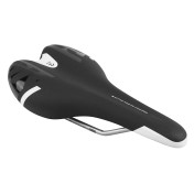 SADDLE- NEWTON FOR ROAD BIKE/MTB KINETIC BLACK / WHITE-BLACK PATTERN 260x140mm -CR-MO RAIL- SILVER 3700948075753