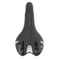 SADDLE- NEWTON FOR ROAD BIKE/MTB KINETIC BLACK / WHITE-BLACK PATTERN 260x140mm -CR-MO RAIL- SILVER 3700948075753