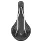 SADDLE- NEWTON FOR ROAD BIKE/MTB CYBER BLACK / JAUNE FLUO -WHITE PATTERN 285x140mm -STEEL RAIL- GREY 3700948102992