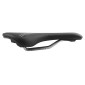 SADDLE- NEWTON FOR ROAD BIKE/MTB CYBER BLACK / JAUNE FLUO -WHITE PATTERN 285x140mm -STEEL RAIL- GREY 3700948102992