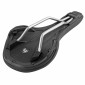 SADDLE- NEWTON FOR ROAD BIKE/MTB CYBER BLACK / JAUNE FLUO -WHITE PATTERN 285x140mm -STEEL RAIL- GREY 3700948102992