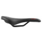 SADDLE- NEWTON FOR ROAD BIKE/MTB ILLICTT BLACK / WHITE STRIPE 275x145mm -STEEL RAIL - BLACK 3700948103005