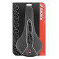 SADDLE- NEWTON FOR ROAD BIKE/MTB ILLICTT BLACK / WHITE STRIPE 275x145mm -STEEL RAIL - BLACK 3700948103005