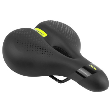 SADDLE- NEWTON FOR URBAN BIKE - "FOR LADY" BLACK - ELASTOMER SHAPE MEMORY- ERGO HOLE 260x210mm 3700948117132