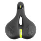 SADDLE- NEWTON FOR URBAN BIKE - "FOR LADY" BLACK - ELASTOMER SHAPE MEMORY- ERGO HOLE 260x210mm 3700948117132