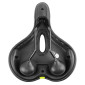 SELLE NEWTON CITY ERGONOMIC ELASTOMERE FEMME RELAXED NOIR A MEMOIRE DE FORME AVEC TROU CENTRAL 260x210mm 3700948117132