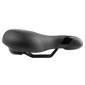 SELLE NEWTON CITY ERGONOMIC ELASTOMERE FEMME RELAXED NOIR A MEMOIRE DE FORME AVEC TROU CENTRAL 260x210mm 3700948117132