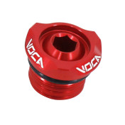 BOUCHON D'HUILE 50 A BOITE VOCA EVO V2 MINARELLI 50 AM6/RIEJU 50 MRT, SMX/YAMAHA 50 TZR, DTR/PEUGEOT 50 XPS, XR6/BETA 50 RR/SHERCO 50 SM-R, SE-R ALU CNC ROUGE 3700948290965