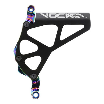 CACHE PIGNON 50 A BOITE VOCA RACING POUR MINARELLI 50 AM6/BETA 50 RR/RIEJU 50 MRT/SHERCO 50 SM-R, SE-R ALU CNC NOIR/NEO-CHROME 3700948309575